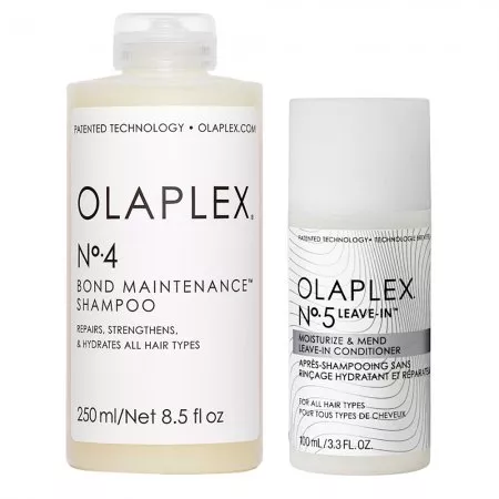 Olaplex, zestaw nawilżająco-regenerujący, No. 4 szampon, No. 5 odżywka bez spłukiwania