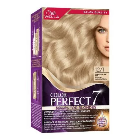 Wella Color Perfect 7, farba do włosów, 12/1 popiel ultra jasny blond, 50ml