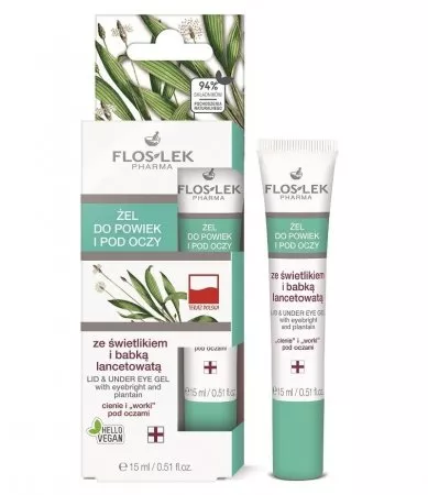 FlosLek Żel do powiek i pod oczy ze świetlikiem i babką lancetowatą 15ml