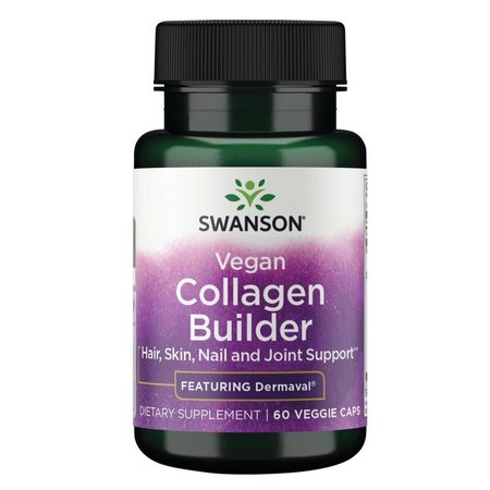Swanson, Vegan Collagen Builder - Featuring Dermaval, suplement diety, 60vcaps, ref.SW1840