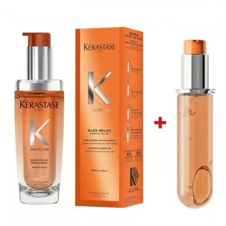Kerastase Discipline Oleo Relax, zestaw wygładzający olejek 75ml + refill 75ml