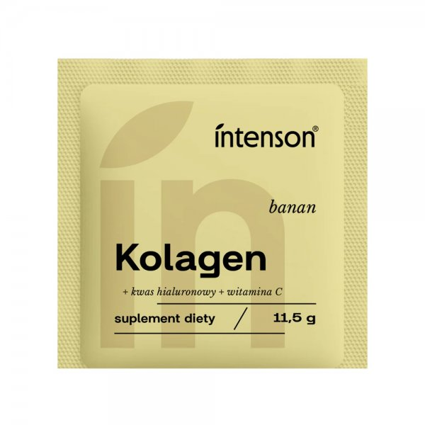 Intenson Kolagen + Witamina C + Kwas Hialuronowy suplement diety Banan 11.5g
