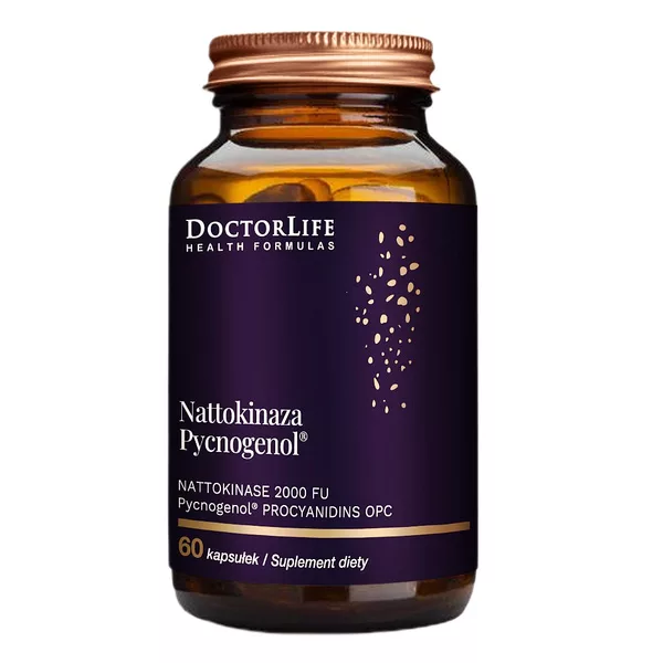Doctor Life Nattokinaza Pycnogenol suplement diety 60 kapsułek