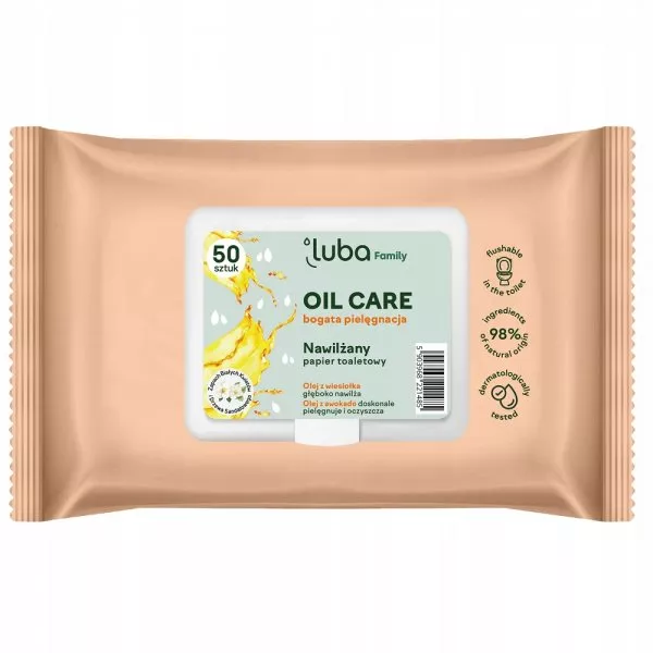 Luba Family Oil Care nawilżany papier toaletowy 50szt
