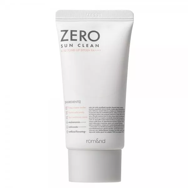 Rom&nd Zero Sun Clean krem przeciwsłoneczny do twarzy SPF50+ PA++++ 02 Tone Up 50ml