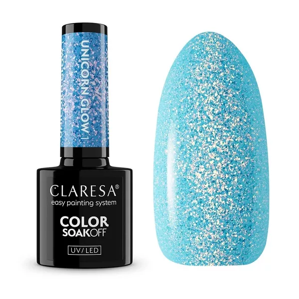 Claresa Color Soak Off UV/LED Unicorn Glow lakier hybrydowy 1 5g