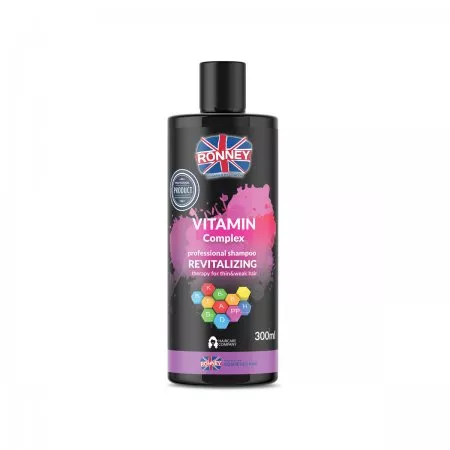 Ronney Professional Shampoo Vitamin Complex Revitalizing Therapy, Szampon rewitalizujący do włosów cienkich i osłabionych 300ml