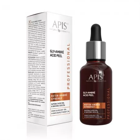 Apis Retin-Ambre Synergy, peeling kwasowy - kwas glikolowy 15% & kwas bursztynowy 3%, 30ml