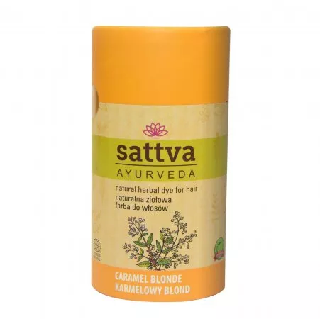Sattva Natural Herbal Dye for Hair naturalna ziołowa farba do włosów Caramel Blonde 150g