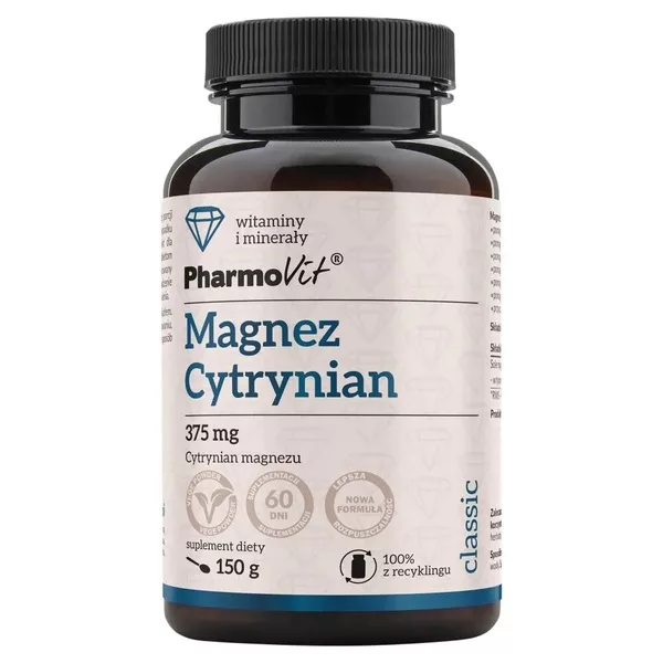 Pharmovit Magnez Cytrynian 375 mg suplement diety 150g