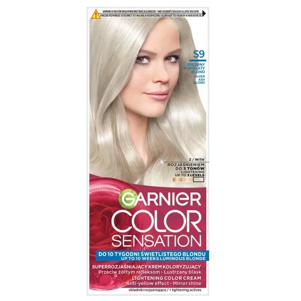 Garnier Color Sensation Krem koloryzujący S9 Srebrny popielaty blond