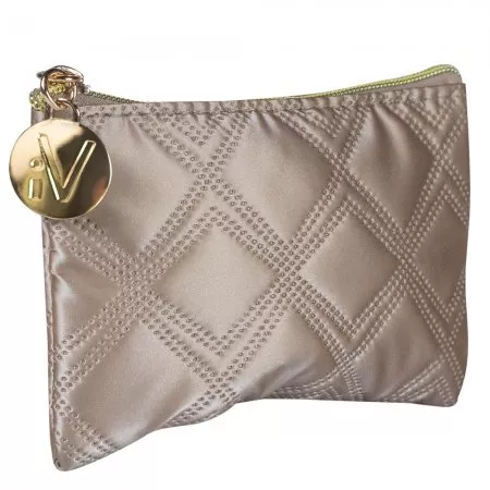 Inter Vion Gold& Black kosmetyczka pikowana mała złota