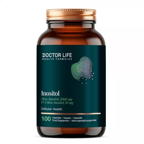 Doctor Life Inositol z Myo-Inozytolem i D-Chiro Inozytolem suplement diety 100 kapsułek