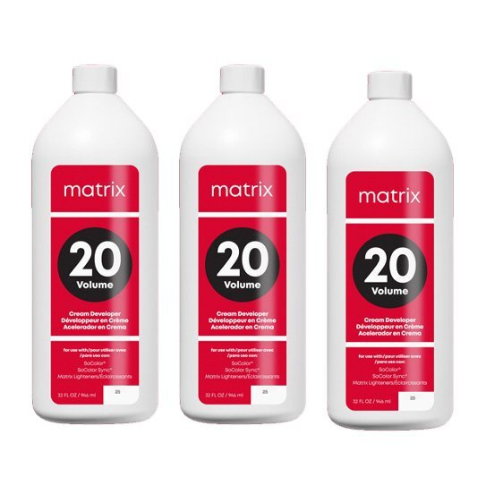 Matrix Creme Oxydant, aktywator w kremie do koloryzacji trwałej, 6%, wielopak, 3x1000ml