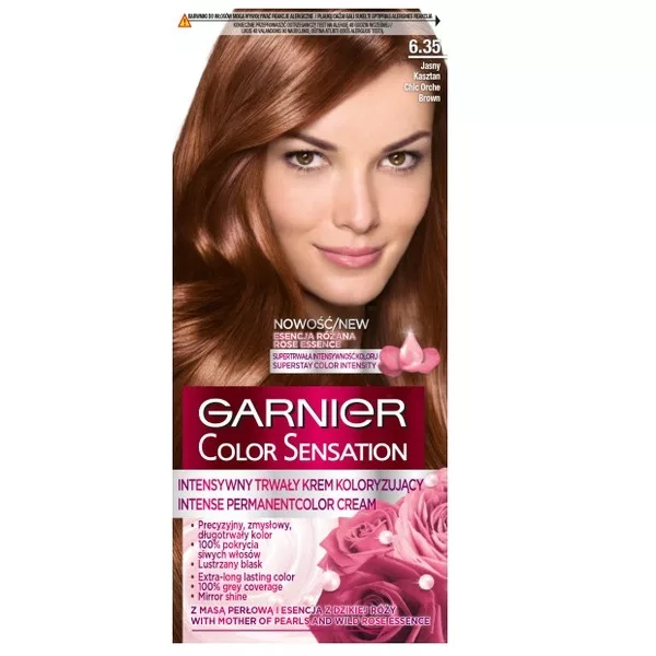 Garnier Color Sensation Krem koloryzujący 6.35 Szykowny jasny kasztan