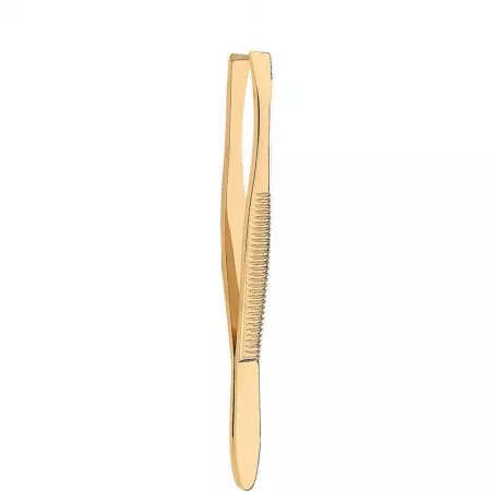 Donegal Pęseta kosmetyczna prosta złota 1090