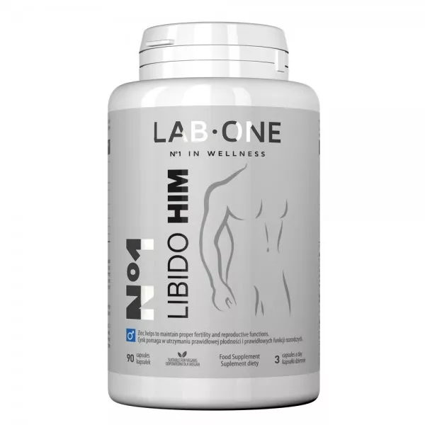 LAB ONE N°1 Libido Him suplement diety wspierający męską płodność 90 kapsułek