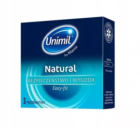 Unimil Natural+ lateksowe prezerwatywy 3szt