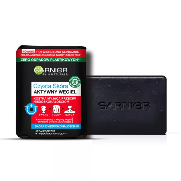 Garnier Czysta Skóra Kostka myjąca przeciw niedoskonałościom na twarzy i ciele 100 g