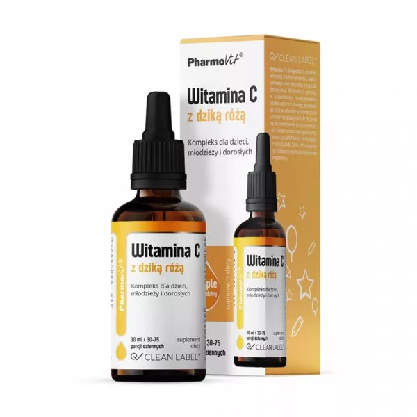 Pharmovit Witamina C z dziką różą suplement diety w kroplach 30ml