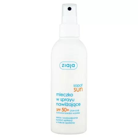 Ziaja Sopot Sun, mleczko nawilżające w sprayu, SPF50, 170ml