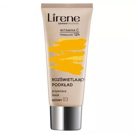 Lirene Podkład rozświetlający przywracający skórze blask 03 Beżowy 30ml