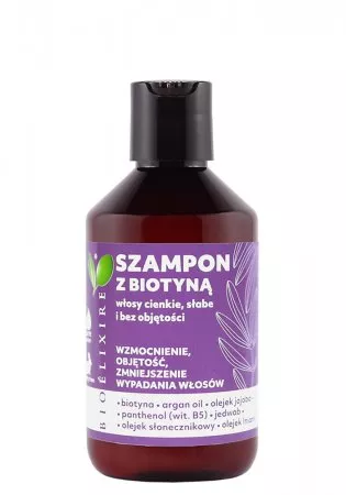 Bioelixire, szampon z biotyną do włosów cienkich i delikatnych, 300ml