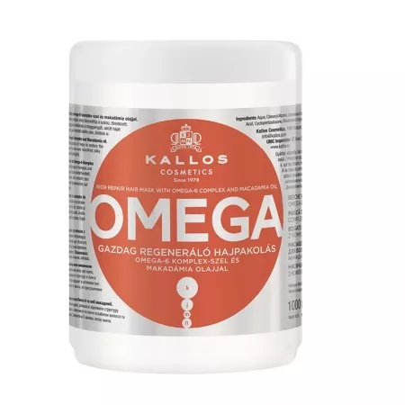 Kallos KJMN Omega regenerująca maska z kompleksem omega-6 i olejem makadamia 1000ml