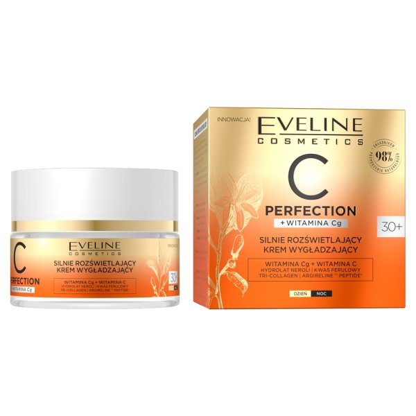 Eveline C-Perfection, silnie rozświetlający krem wygładzający 30+, 50ml