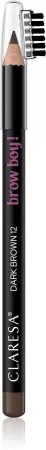 Claresa, kredka do brwi BROW BOY! 12 DARK BROWN