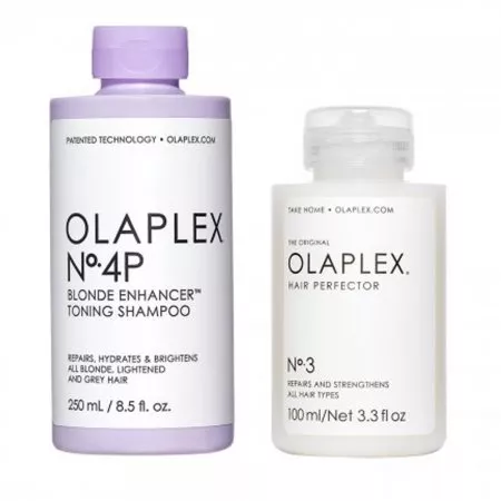 Olaplex, zestaw regenerujący do włosów blond, No.4P, No.3