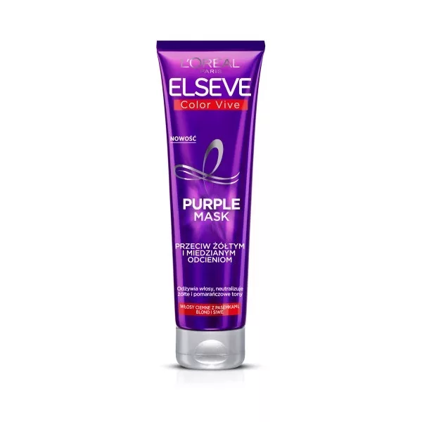 L'Oreal Paris Elseve Color-Vive Purple Maska do włosów farbowanych blond, siwych i z pasemkami 150ml