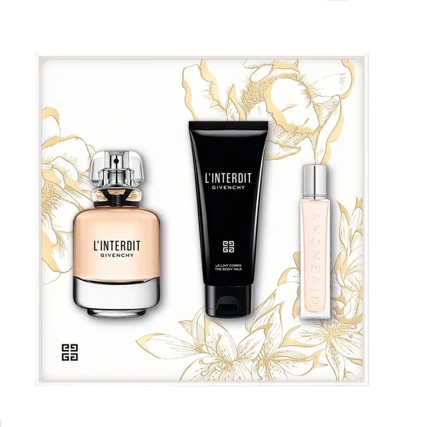 Givenchy L'interdit zestaw woda perfumowana spray 80ml + mleczko do ciała 74ml + woda perfumowana spray 12.5ml (W)