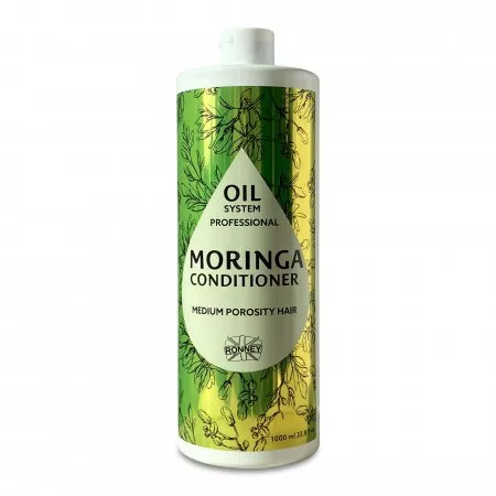 Ronney Professional Oil System Medium Porosity Hair - Odżywka moringa, 1000ml