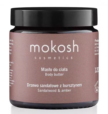 Mokosh, masło do ciała, drzewo sandałowe z bursztynem, 120ml