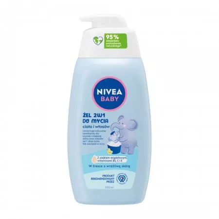 Nivea Baby żel 2w1 do mycia ciała i włosów dla dzieci 500ml