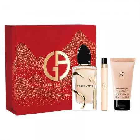 Giorgio Armani Si zestaw woda perfumowana spray 100ml + woda perfumowana spray 10ml + balsam do ciała 50ml (W)
