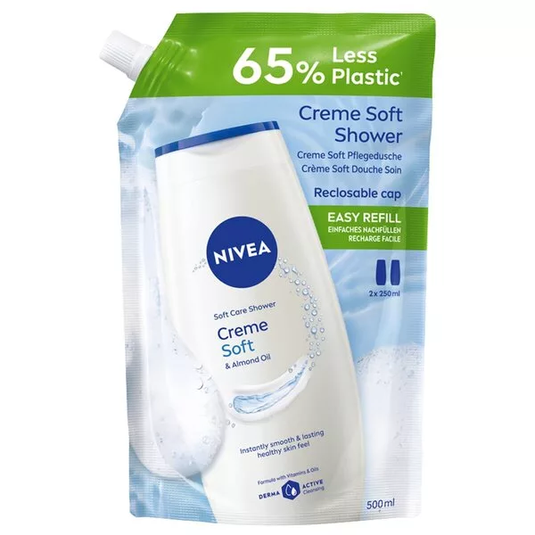Nivea Creme Soft żel pod prysznic opakowanie uzupełniające 500ml