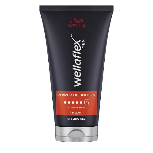 Wella Wellaflex Men, Power Definition Gel, żel do włosów, Ultimate Hold, 150ml - data ważności (6.2026)