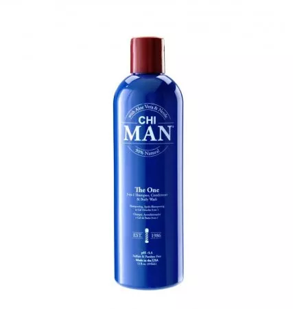 CHI Man The One 3w1, szampon, odżywka, żel pod prysznic, 355 ml