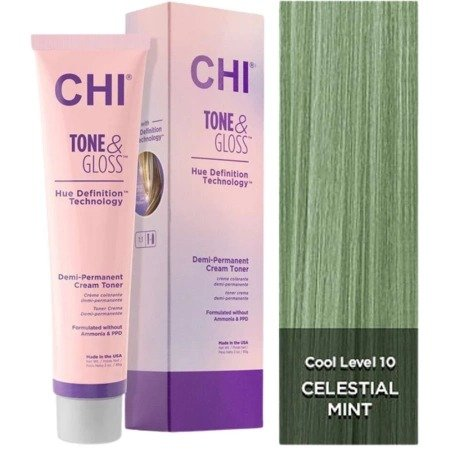 CHI Tone & Gloss, toner do włosów, Celestial Mint, 85g