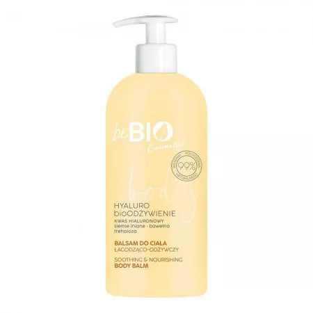 BeBio Ewa Chodakowska Naturalny balsam do ciała z kwasem hialuronowym siemieniem lnianym bawełną trehalozą 350ml