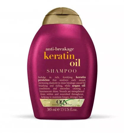 Organix Keratin Oil szampon z olejkiem keratynowym zapobiegający łamaniu włosów 385ml