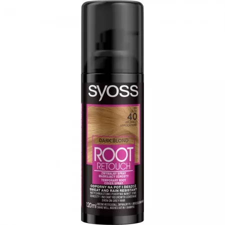 Syoss, Root Retouch spray do maskowania odrostów Ciemny Blond 120ml