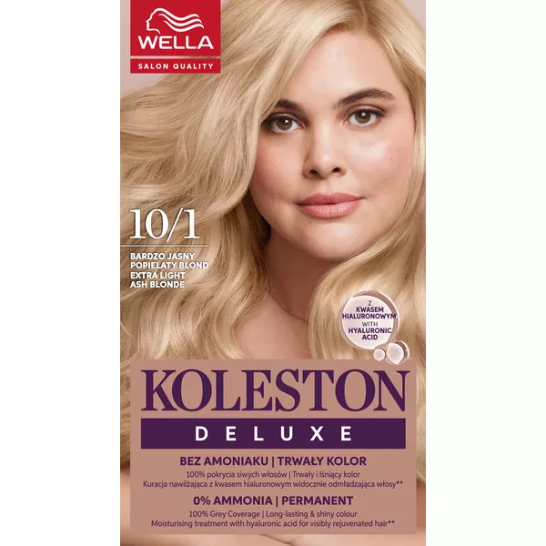 Wella Koleston Deluxe, farba do włosów, Bardzo Jasny Popielaty Blond, 10/1, 100ml