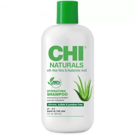 CHI Naturals Aloe Vera, nawilżający szampon do włosów, 340ml