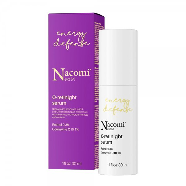 Nacomi Next Level Q-retinight, regenerujące serum do twarzy z retinolem i koenzymem Q10, 30ml