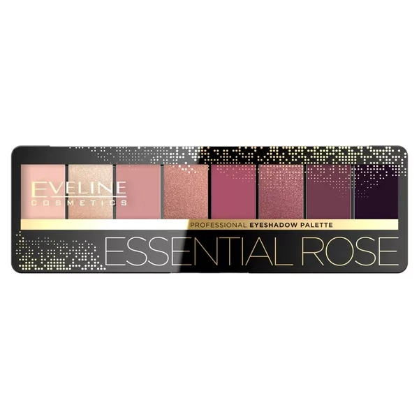 Eveline Professional Eyeshadow Palette, paleta 8 cieni do powiek, essential rose