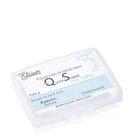 Elisium, formy do przedłużania paznokci Quick Shape Nail Form Mini - typ 2, 24 szt