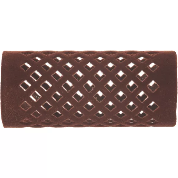 Efalock Flocked Curler, wałki metalowe flokowane 65mm/28mm brązowe 12szt., ref. 14100827